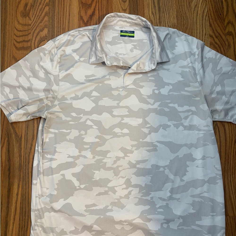 Ben Hogan Performance Polo Shirt - White & Light Gray Camo